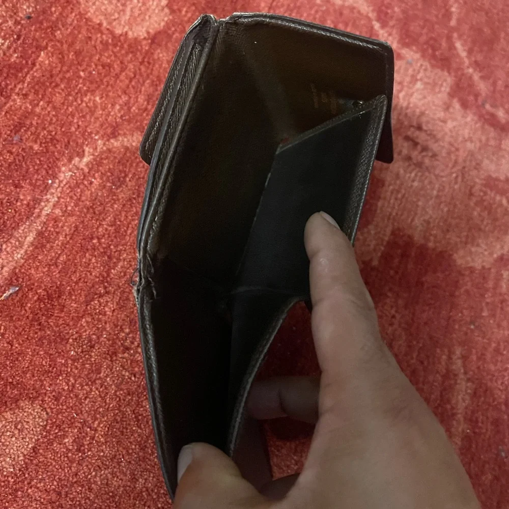 Louis Vuitton Wallet Leather Brown Authentic